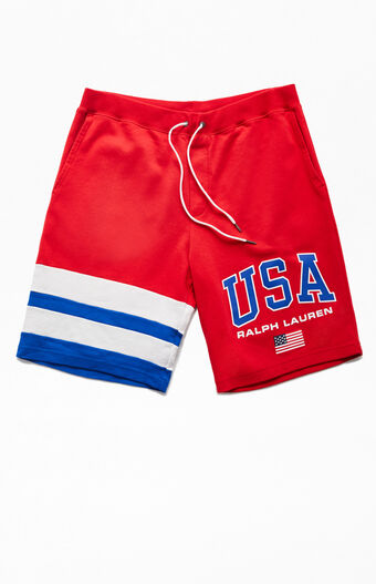 Polo Ralph Lauren Chariots Usa Sweat Shorts Pacsun