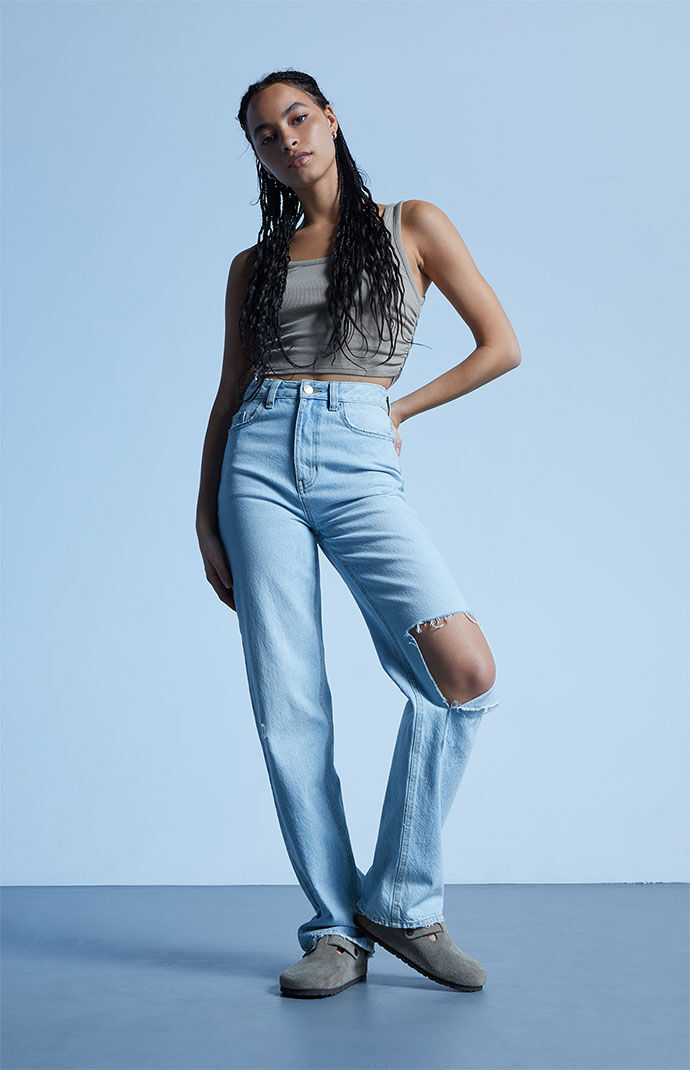 baggy ripped mom jeans