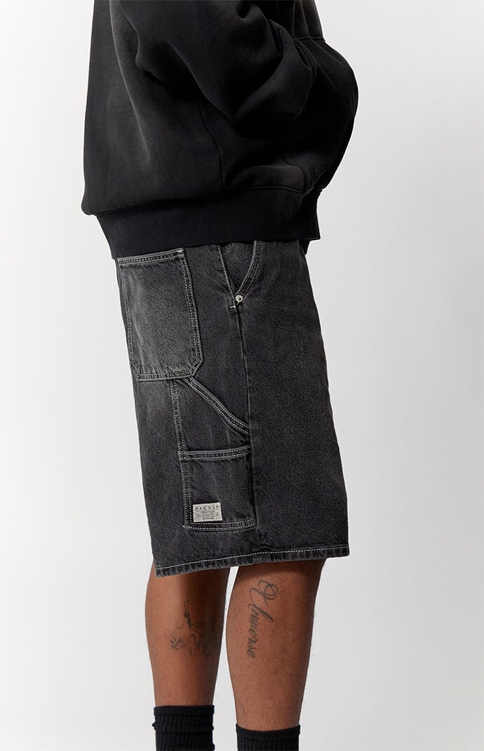 Pacsun Parker Baggy Jean Shorts Carpenter Black | Pacsun