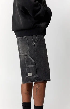 Parker Baggy Jean Shorts Carpenter Black image number 5
