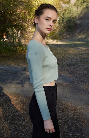 Pale Green Athelia Cardigan image number 2