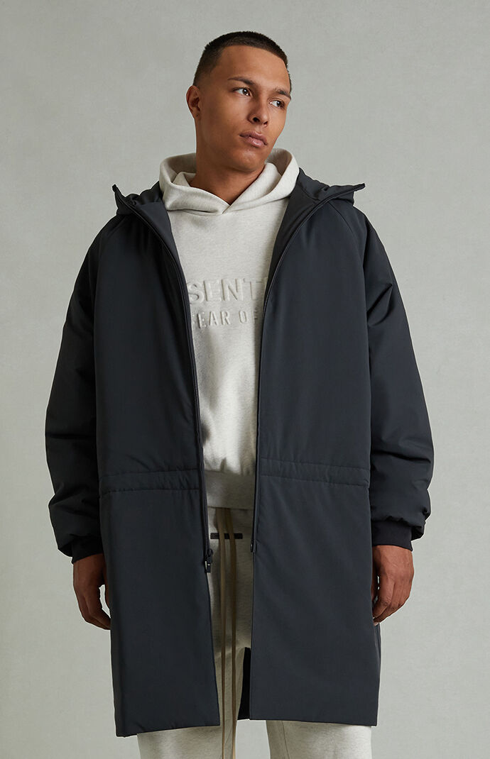 a*a様 FEAR OF GOD ESSENTIALS SWEAT PARKA Fear of God ESSENTIALS Vintage Black Hooded Parka Jacket | Pacsun
