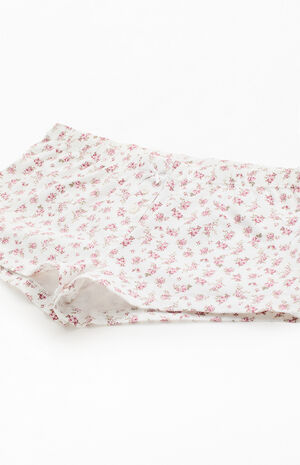 White Floral Bow Boxer Shorts image number 2