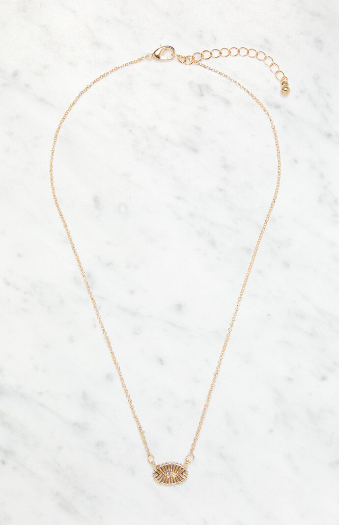 Gold Evil Eye Necklace