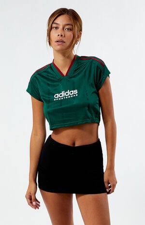 Tiro Cut 3-Stripes Cropped Jersey image number 1