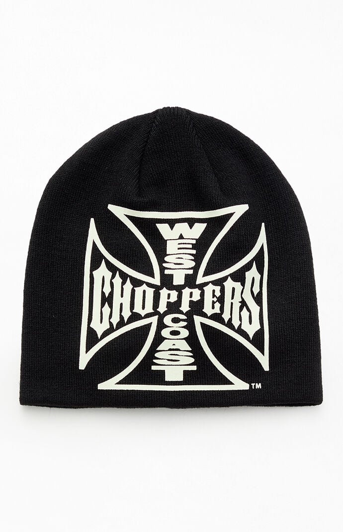 West Coast Choppers Black Logo Skullcap Beanie