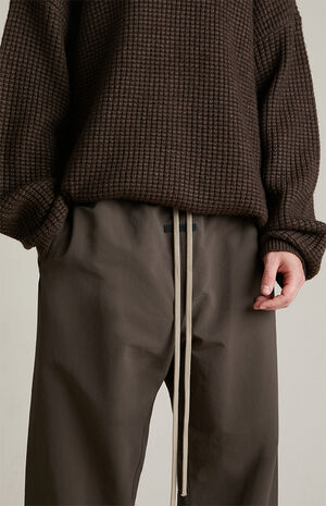 Brown Military Nylon Track Pants image number 5