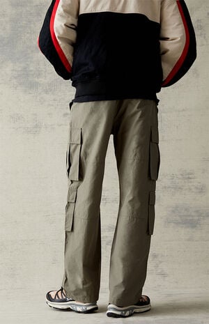 Olive Baggy Cargo Pants image number 4