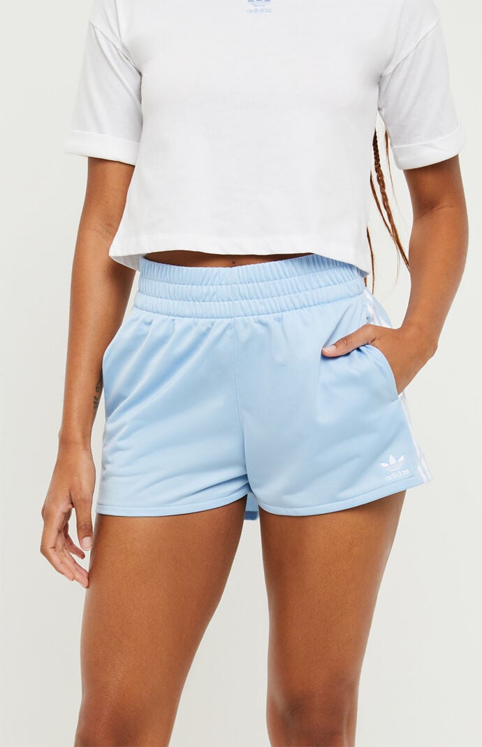 adidas Light Blue 3-Stripes Shorts | PacSun