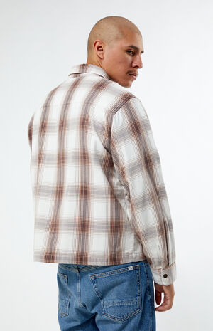 Washed Cropped Flannel Shirt image number 3