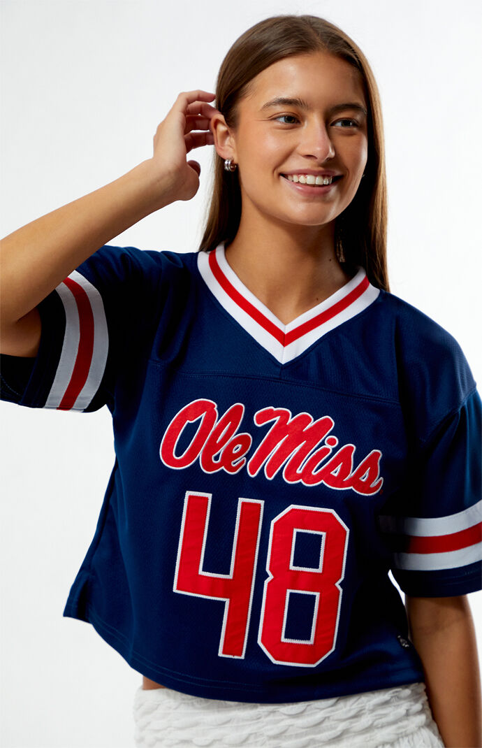 HYPE & VICE Mississippi Ole Miss Cropped Football Jersey | Pacsun
