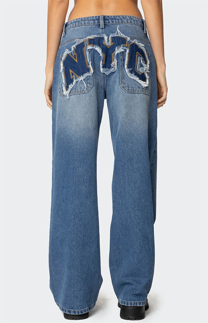 ★2023SS新作★EXPIRED GIRL★Low rise Denim Pants EB Denim Low-Rise Baggy Jeans | Saks Fifth Avenue