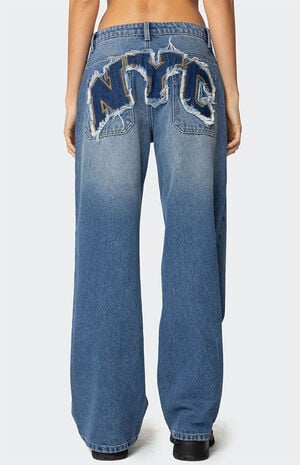 NYC Washed Low Rise Jeans image number 2