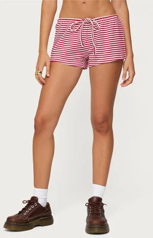 Jaine Striped Drawstring Shorts image number 1