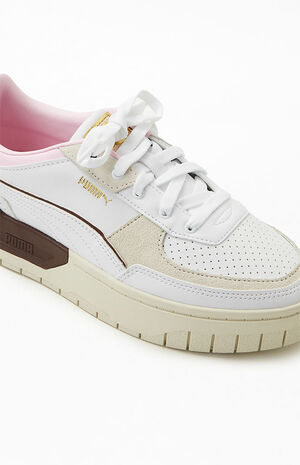 Women's White & Pink Cali Dream Preppy Sneakers image number 6