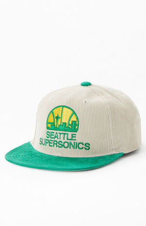 Seattle Supersonics Corduroy Snapback Hat image number 4