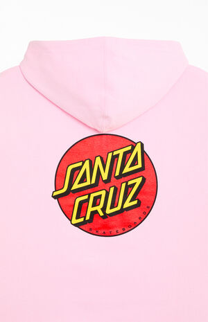 Pink Classic Dot Zip Up Hoodie image number 4