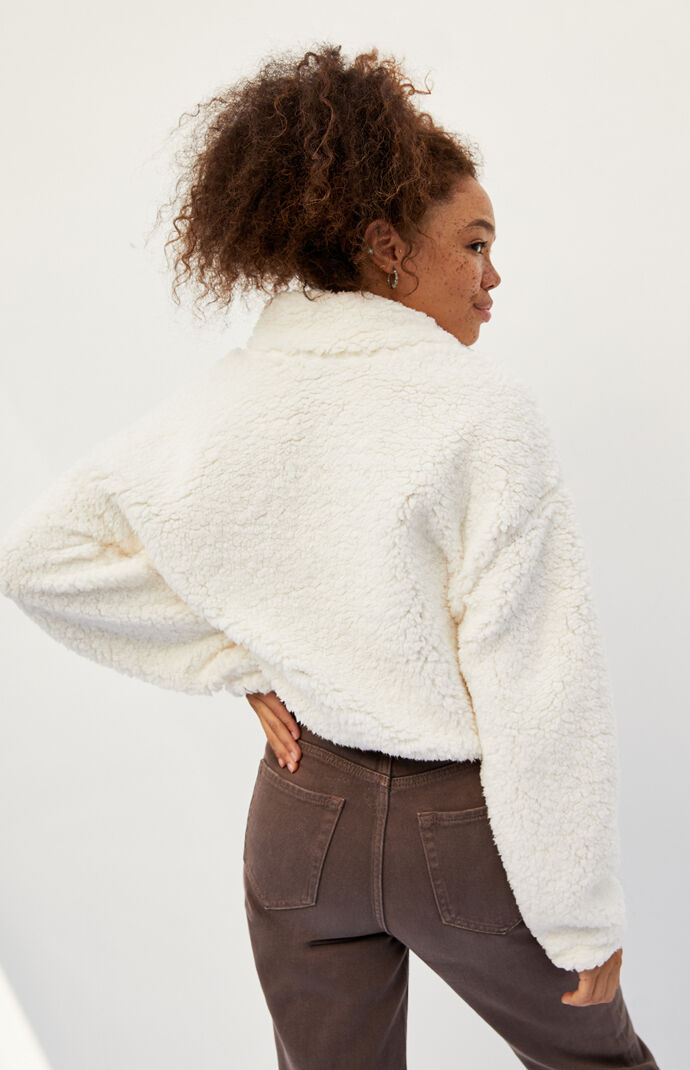 PacSun Simone Sherpa Henley Sweatshirt PacSun