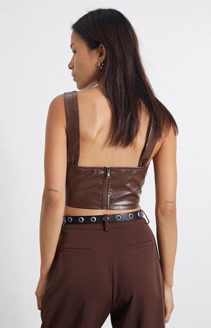 Faux Leather Corset Top image number 3