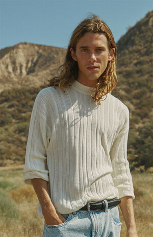 Eco Lightweight Long Sleeve Mock Neck T-Shirt image number 2