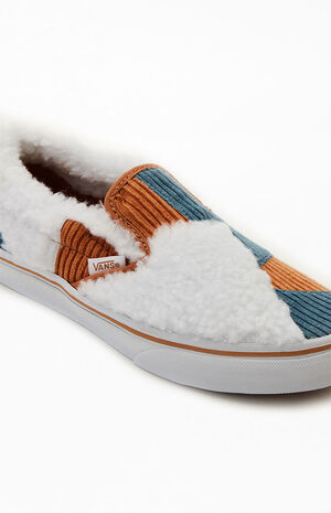 Kids Patchwork Sherpa Classic Slip-On Shoes image number 6