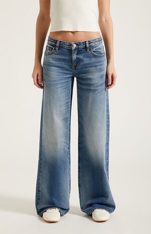 Casey Low Rise Baggy Jeans Medium Indigo image number 2