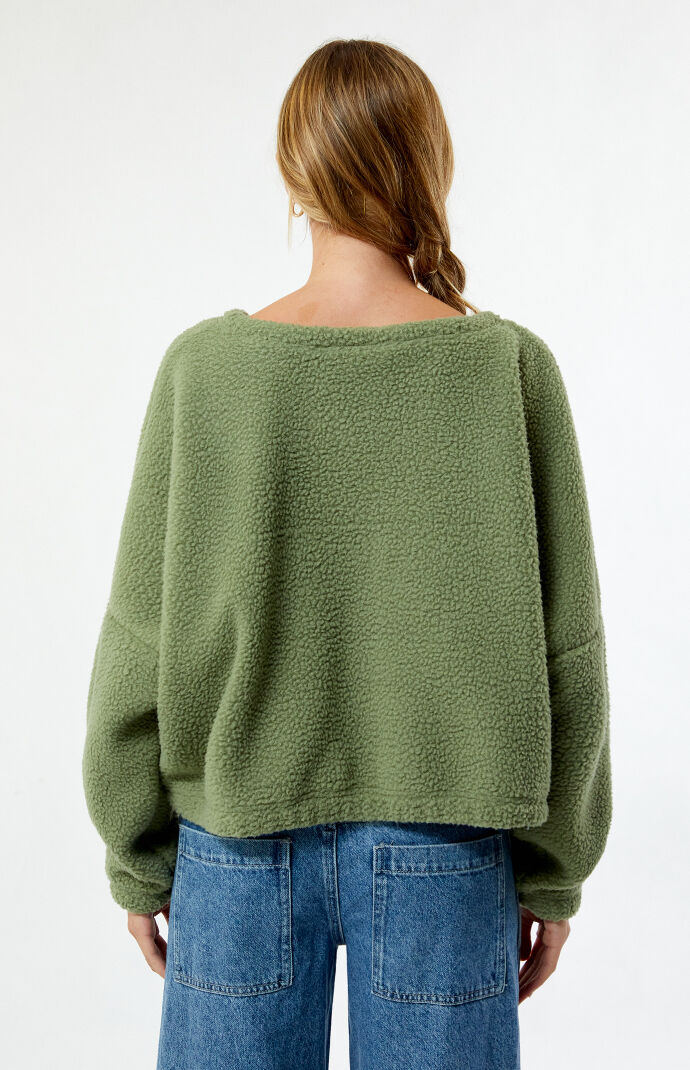 Rhythm Jyoti Reverse Sherpa Fleece Crew Neck Sweatshirt