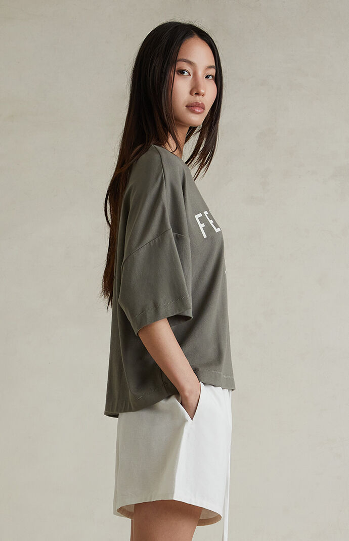 Fear of God ESSENTIALS Women's Cloud White Lounge Shorts | Pacsun