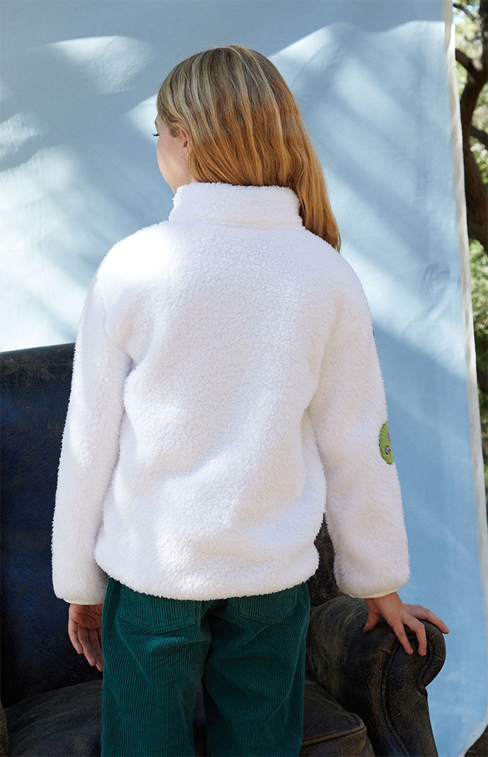 Pacsun Kids Patches Sherpa Zip-Up Jacket | PacSun