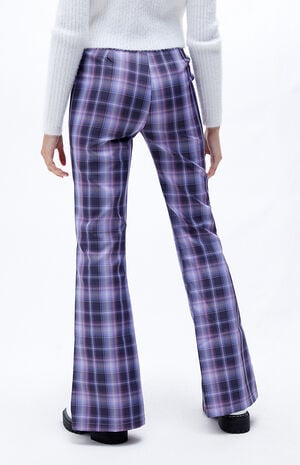 Purple Split Flare Pants image number 3