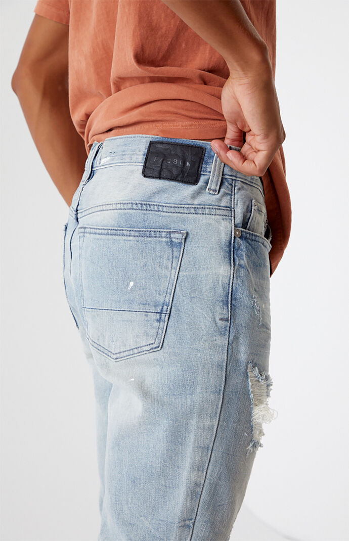 Light Stitch & Repair Stacked Skinny Jeans