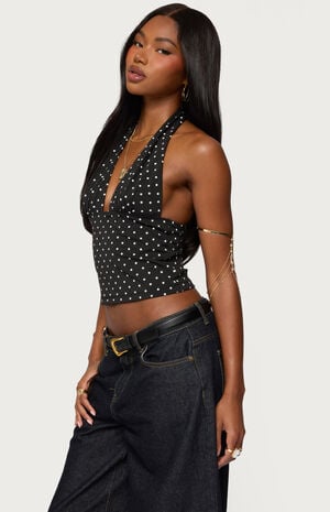 Blaire Polka Dot Halter Top image number 2