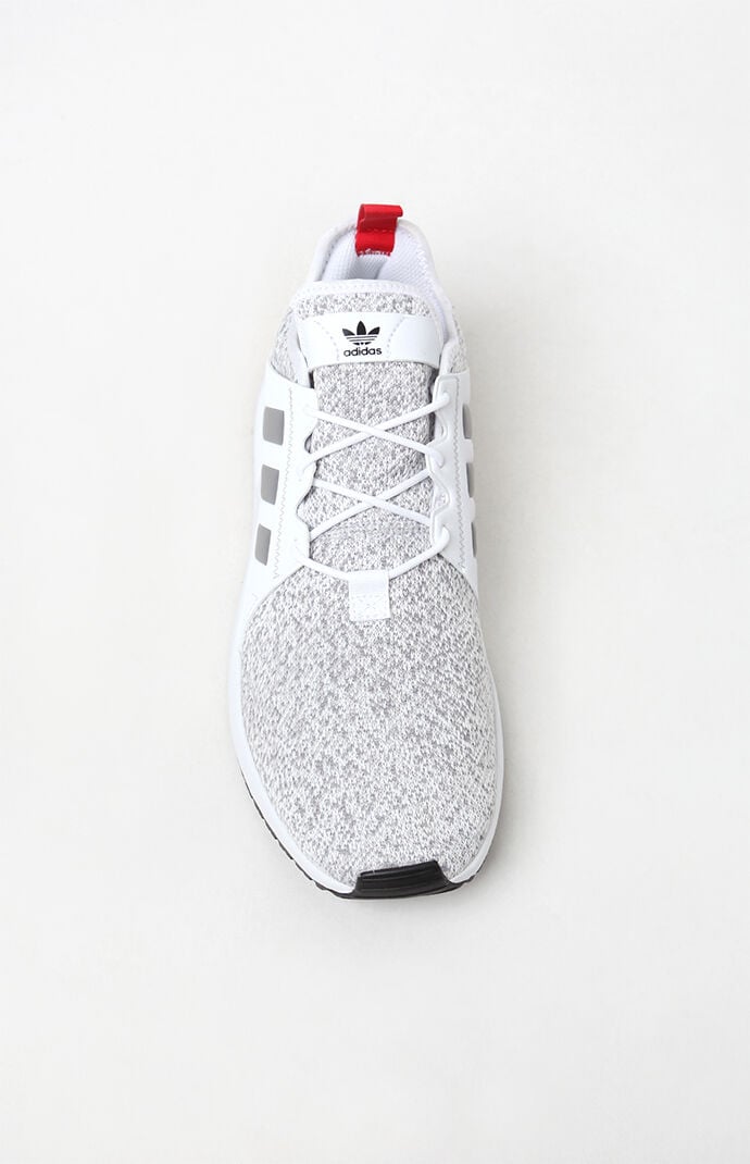 adidas x_ plr knit white & grey shoes