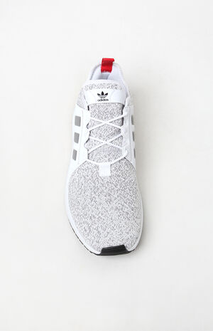 X_ PLR Knit White & Grey Shoes image number 4