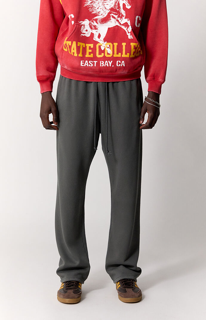 Pacsun Washed Black Johnny Fleece Straight Sweatpants