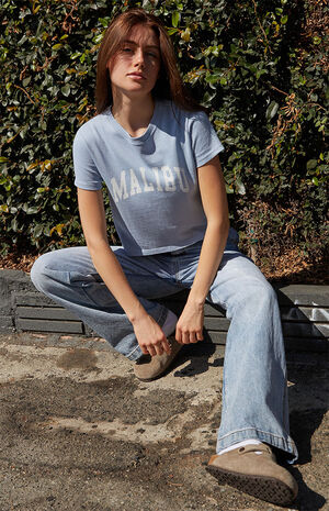 Light Blue Malibu Cropped T-Shirt image number 4