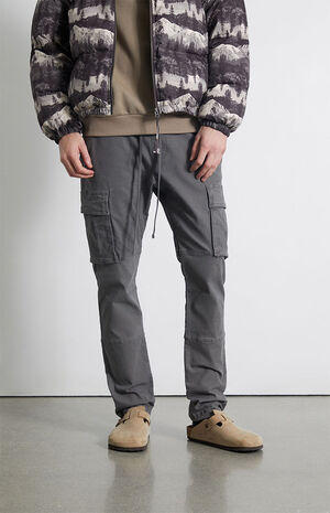 Gray Slim Cargo Comfort Stretch Pants image number 3