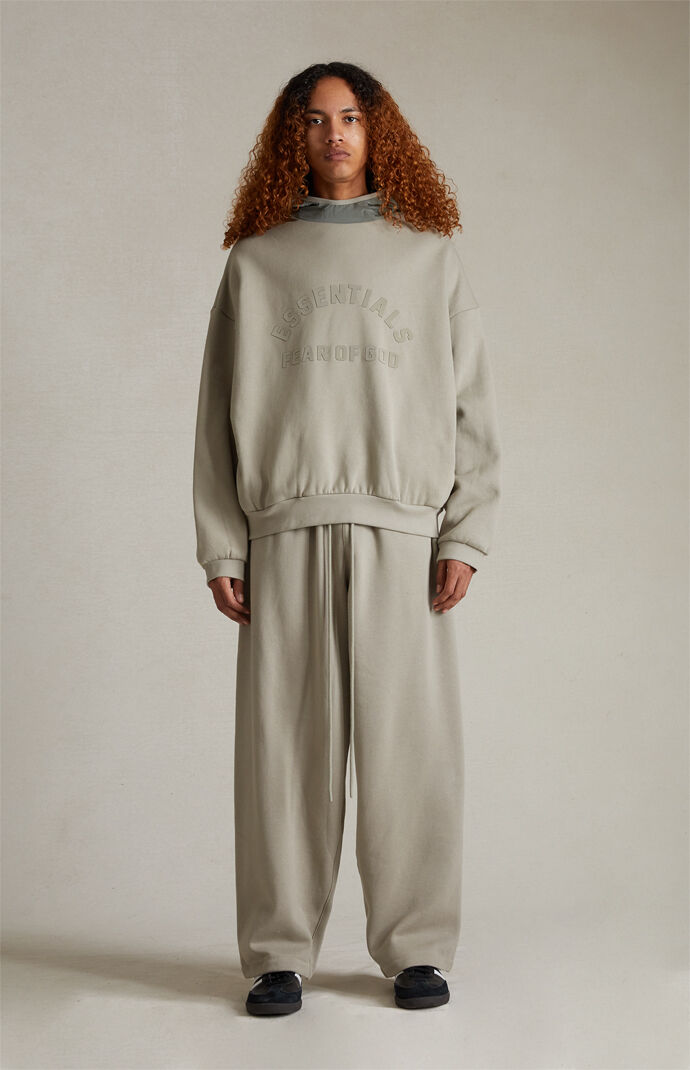 【ESSENTIALS】Nylon Fleece Hooded Sweater/Seal/ Seal Nylon Fleece Hooded Sweater - Seal/Jet Black – Feature