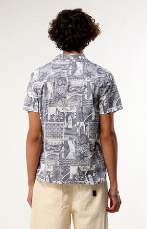 Charter Print Woven Button Down Shirt image number 4