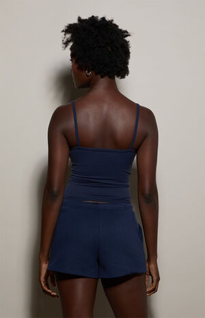 Navy Ultra Soft Fleece Classic Sweat Shorts image number 4