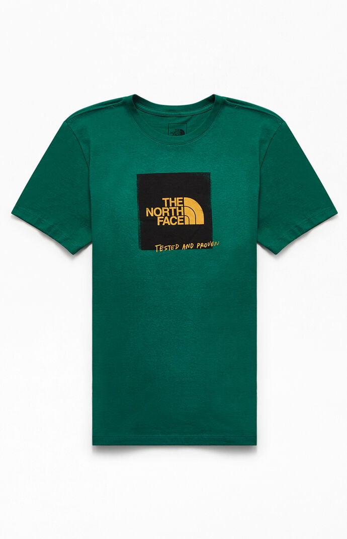 green north face shirt