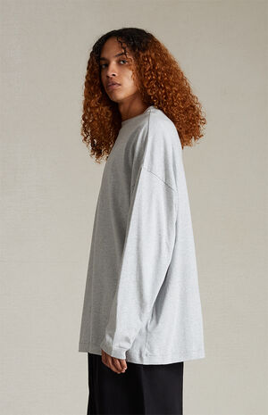 Light Heather Grey Long Sleeve T-Shirt image number 3