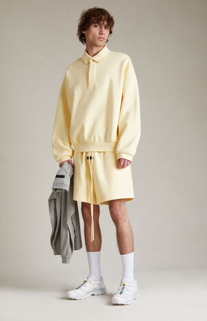 Garden Yellow Fleece Running Shorts image number 5