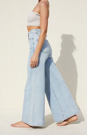 Eco Light Blue Extreme Wide Leg Jeans image number 4