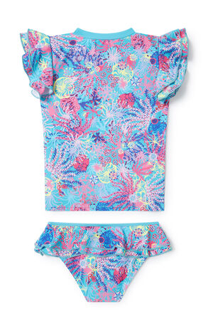 Kids Coral Rash Guard Set image number 2