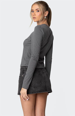 Brianna Striped Long Sleeve T-Shirt image number 5