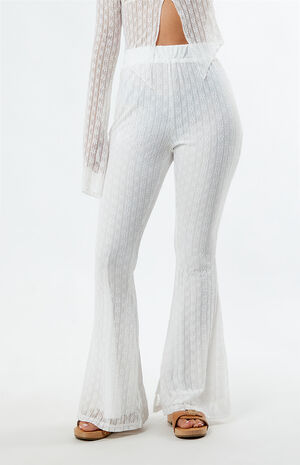 Lace High Waisted Flare Pants image number 2