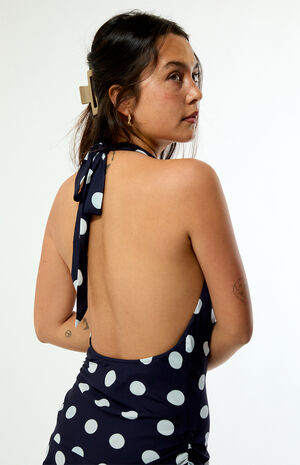 Tate Polka Dot Cowl Mini Dress image number 5