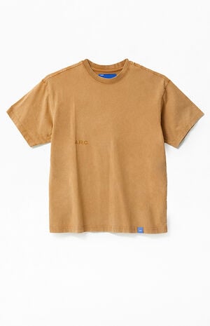 Light Tan Vintage Wash Heavyweight Oversized T-Shirt image number 1