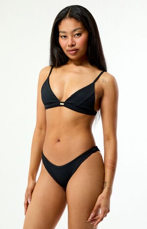 Luna Textured Triangle Bikini Top image number 2